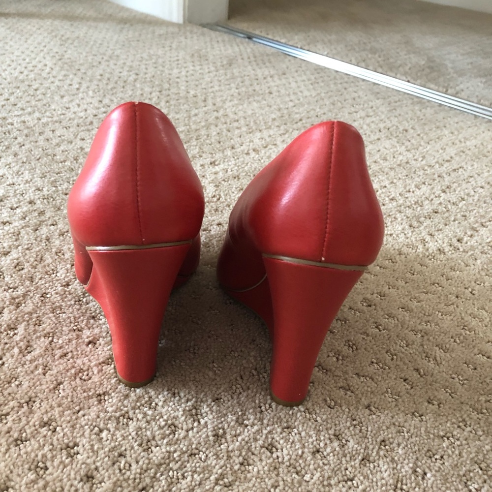 Mia coral wedge shoes - Picture 3 of 4